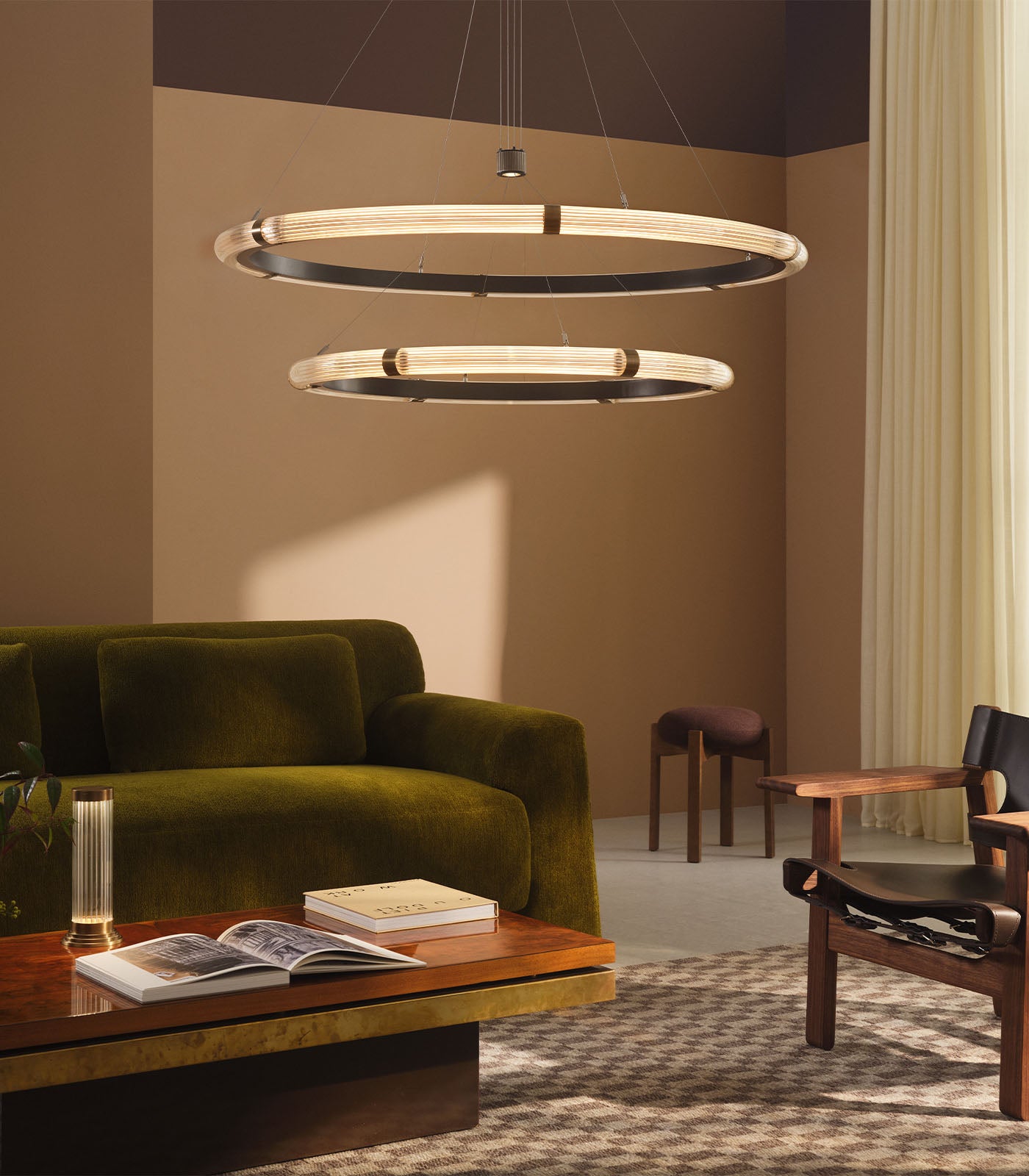 Strata Circular Two-Tier Pendant Light