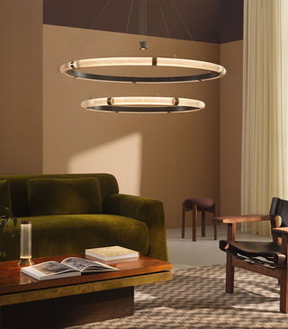 Strata Circular Two-Tier Pendant Light