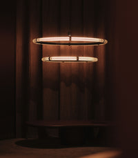 Strata Circular Two-Tier Pendant Light