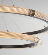 Strata Circular Two-Tier Pendant Light