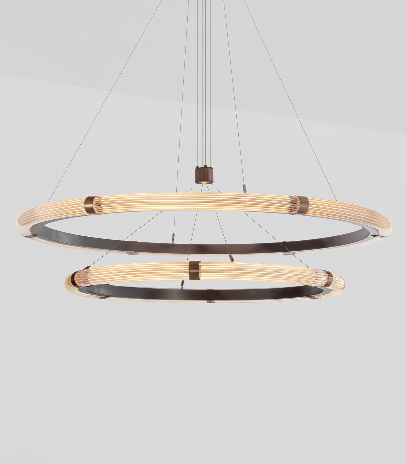 Strata Circular Two-Tier Pendant Light
