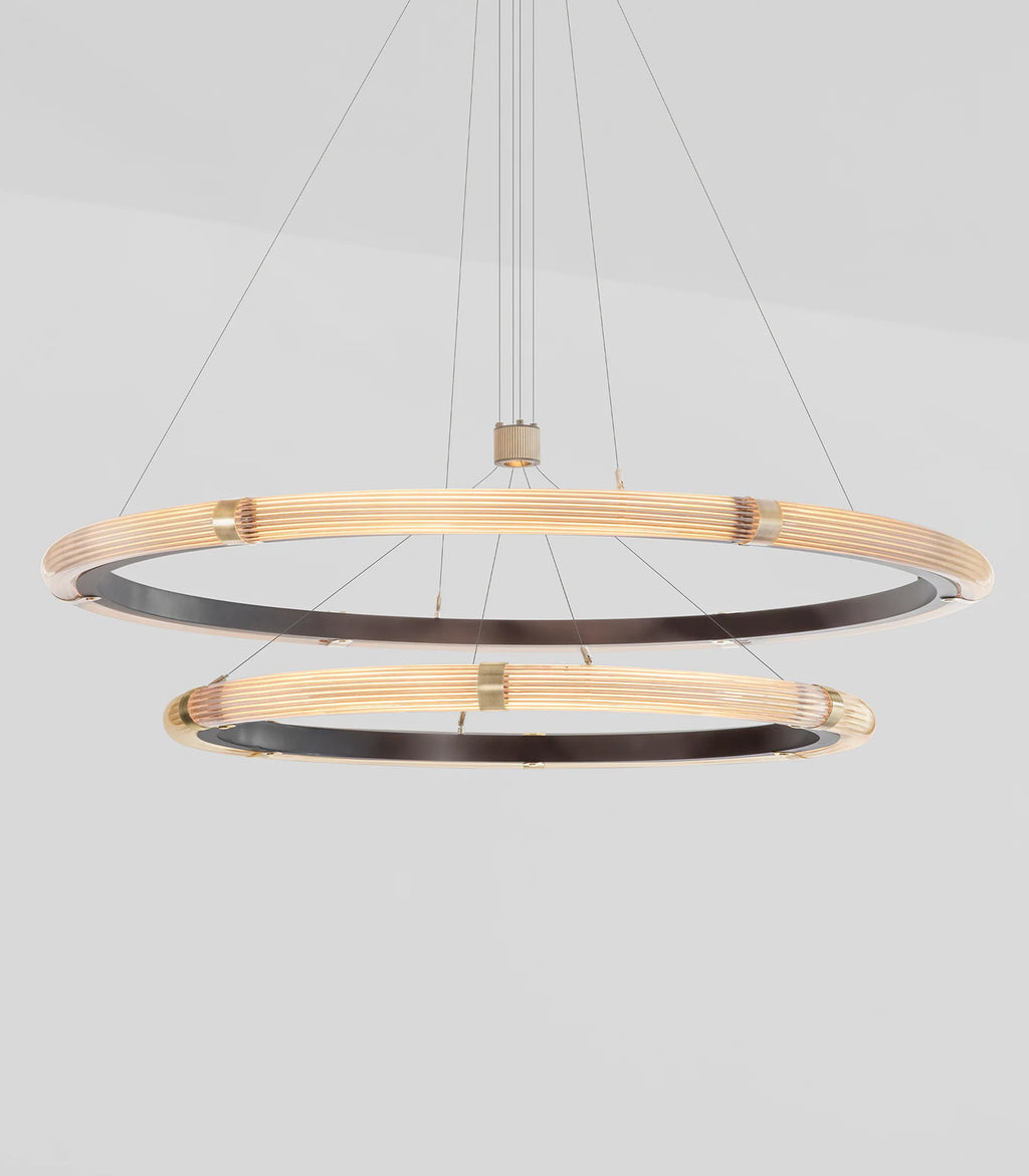 Strata Circular Two-Tier Pendant Light