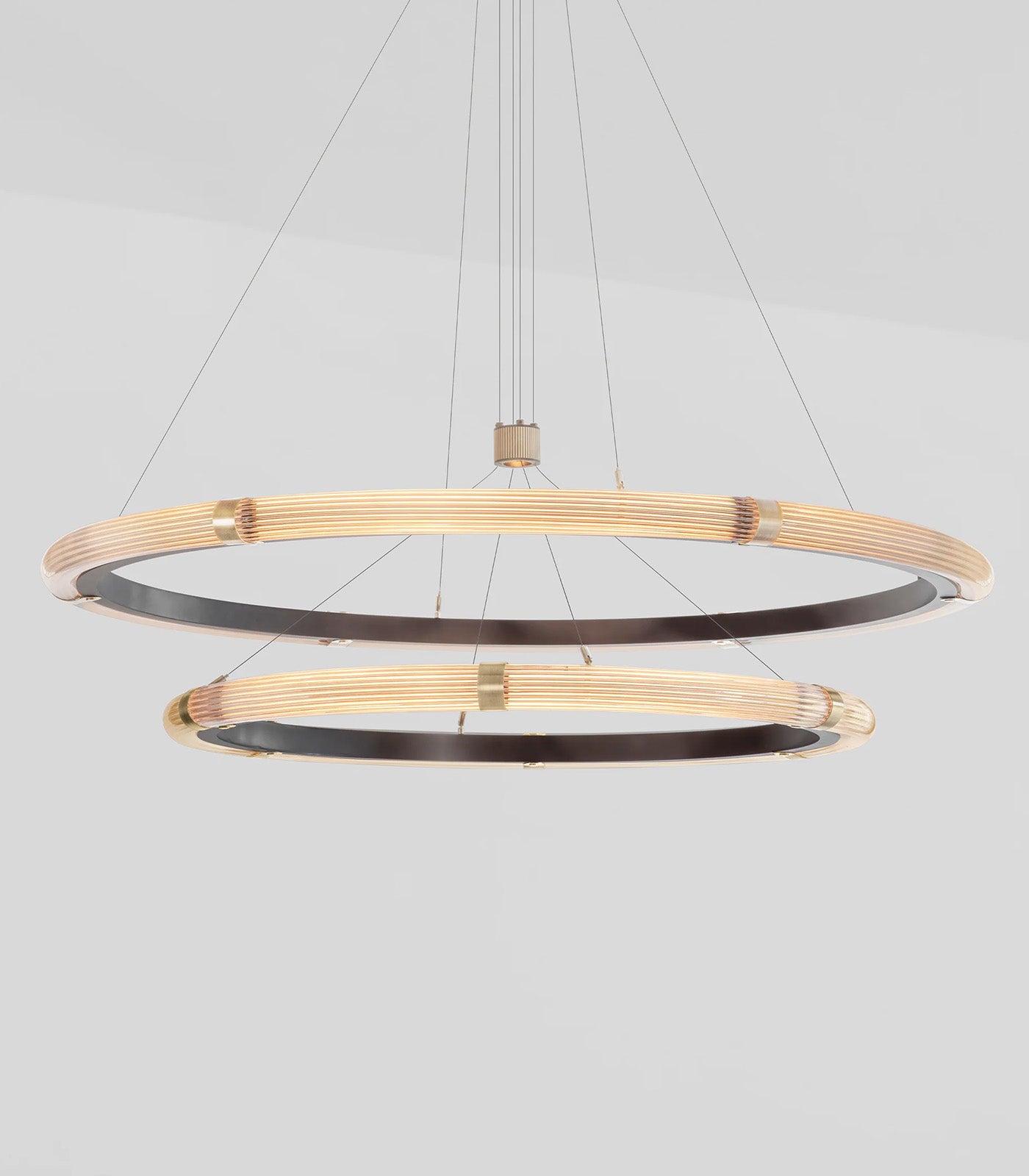 Strata Circular Two-Tier Pendant Light