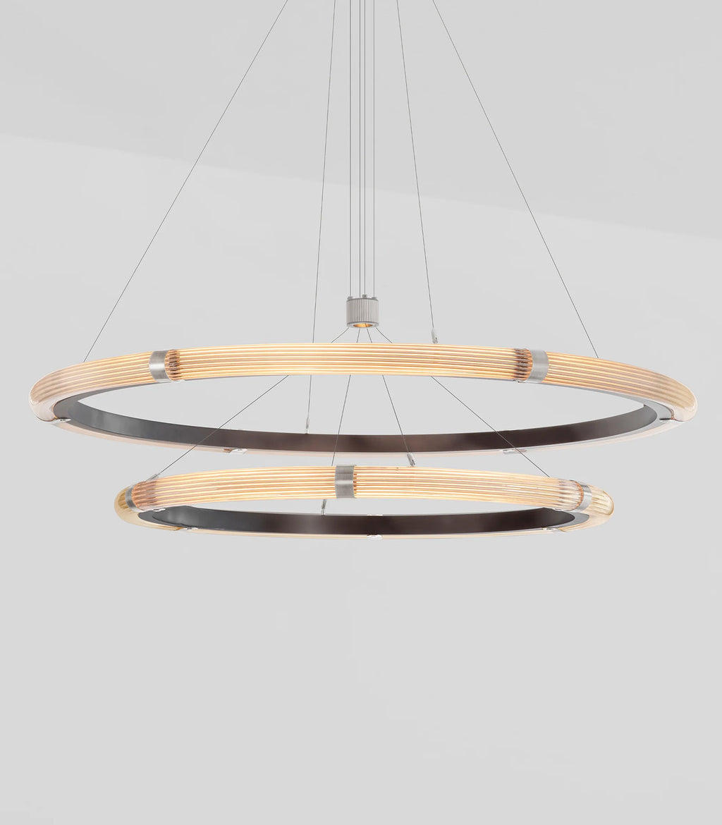Strata Circular Two-Tier Pendant Light