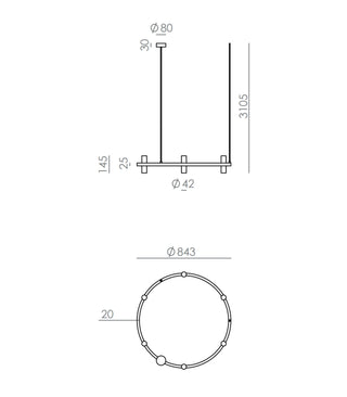 Tura 12lt Pendant Light