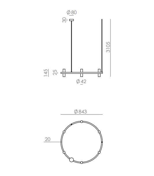 Tura 12lt Pendant Light