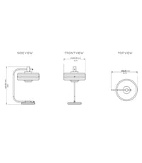 Brushed Brass/Satin Dove / Large - Additional Image