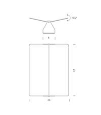 Applique à Volet Pivotant Plié Wall Light