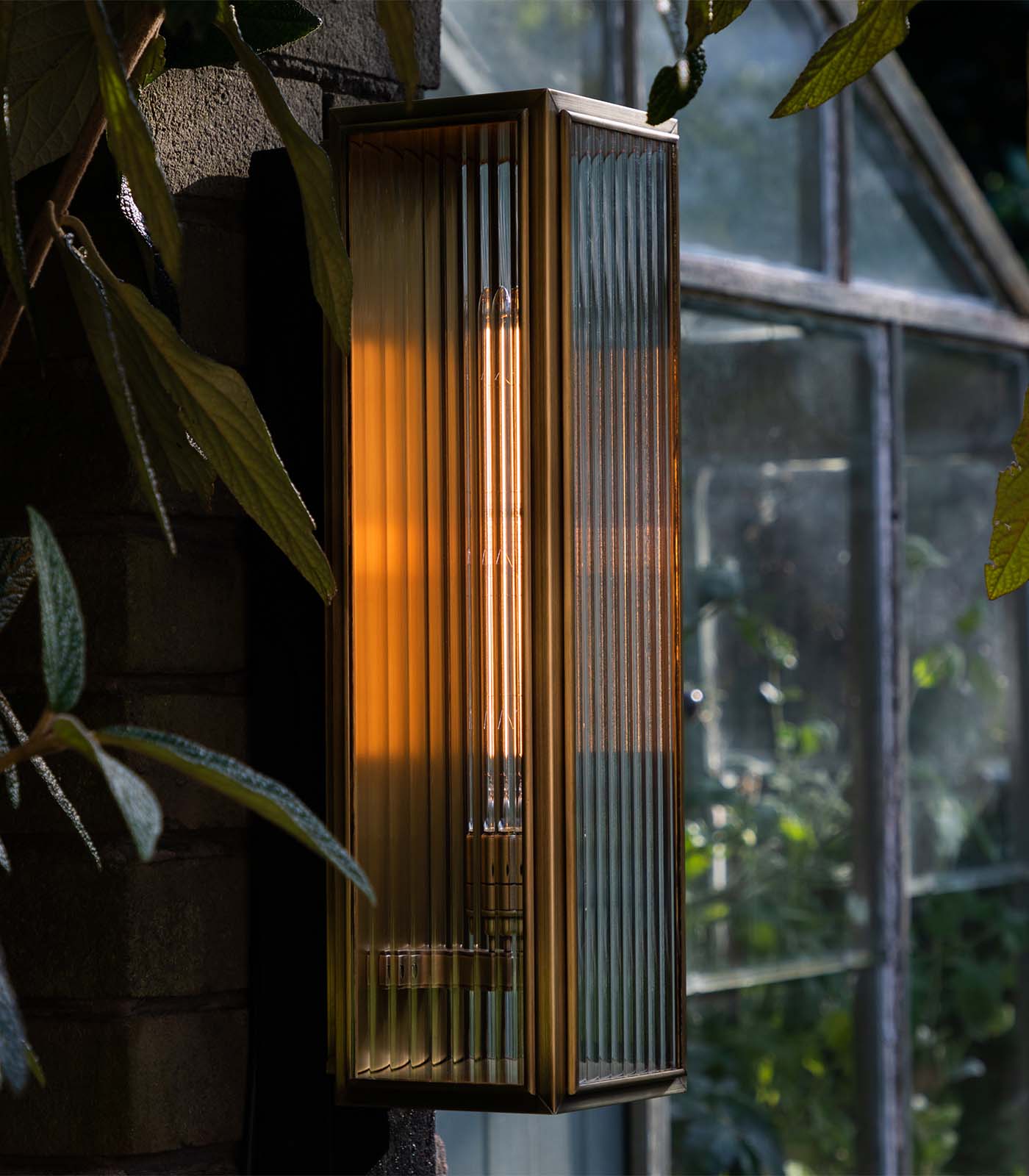 Ash Reeded Wall Light