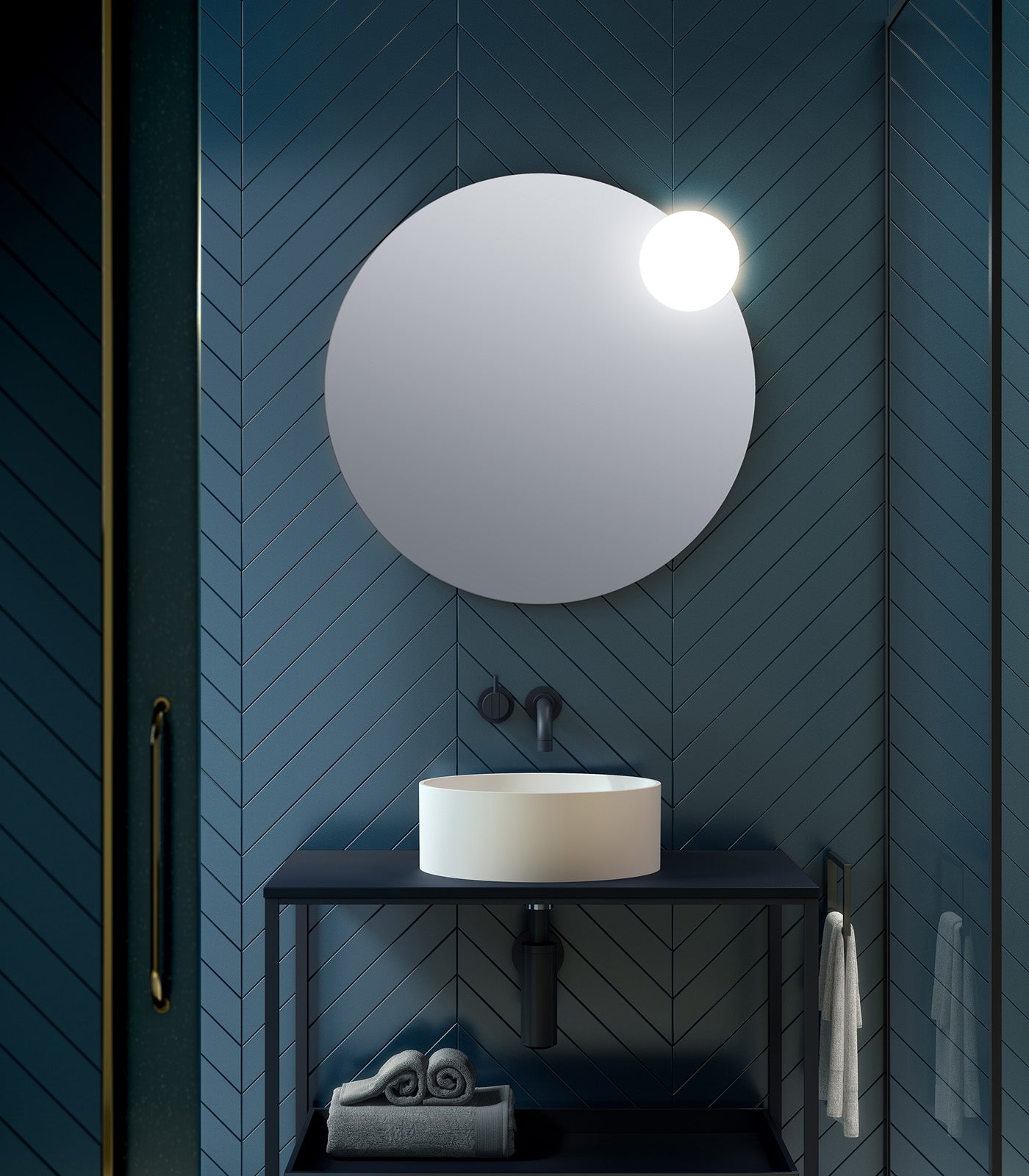 Circ Large Mirror Wall Light