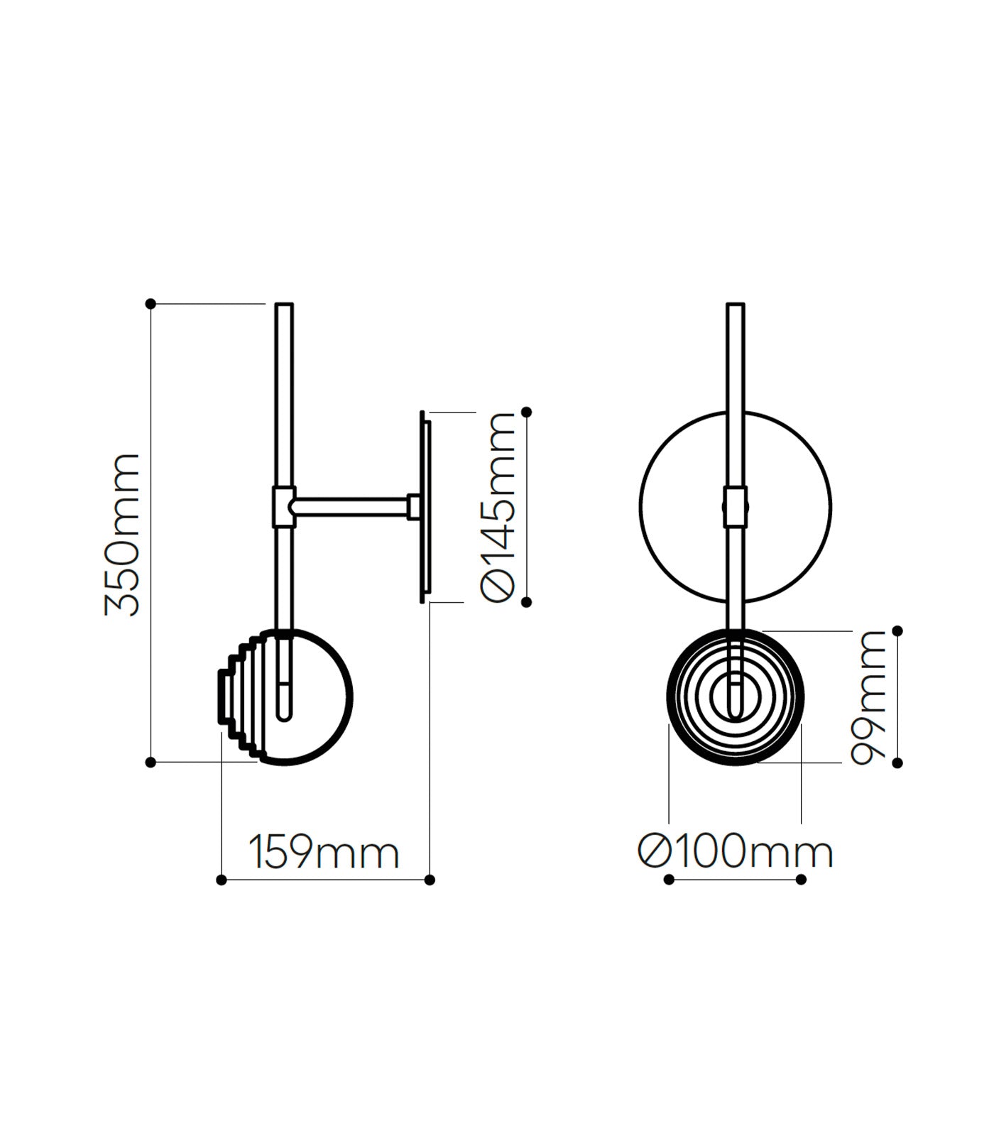 Dark & Bright Star Wall Light