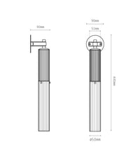 Antique Brass / Clear Reeded Glass - Additional Image