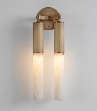 Flume Alabaster Double Wall Light