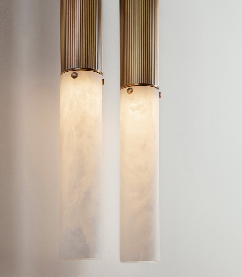 Flume Alabaster Double Wall Light