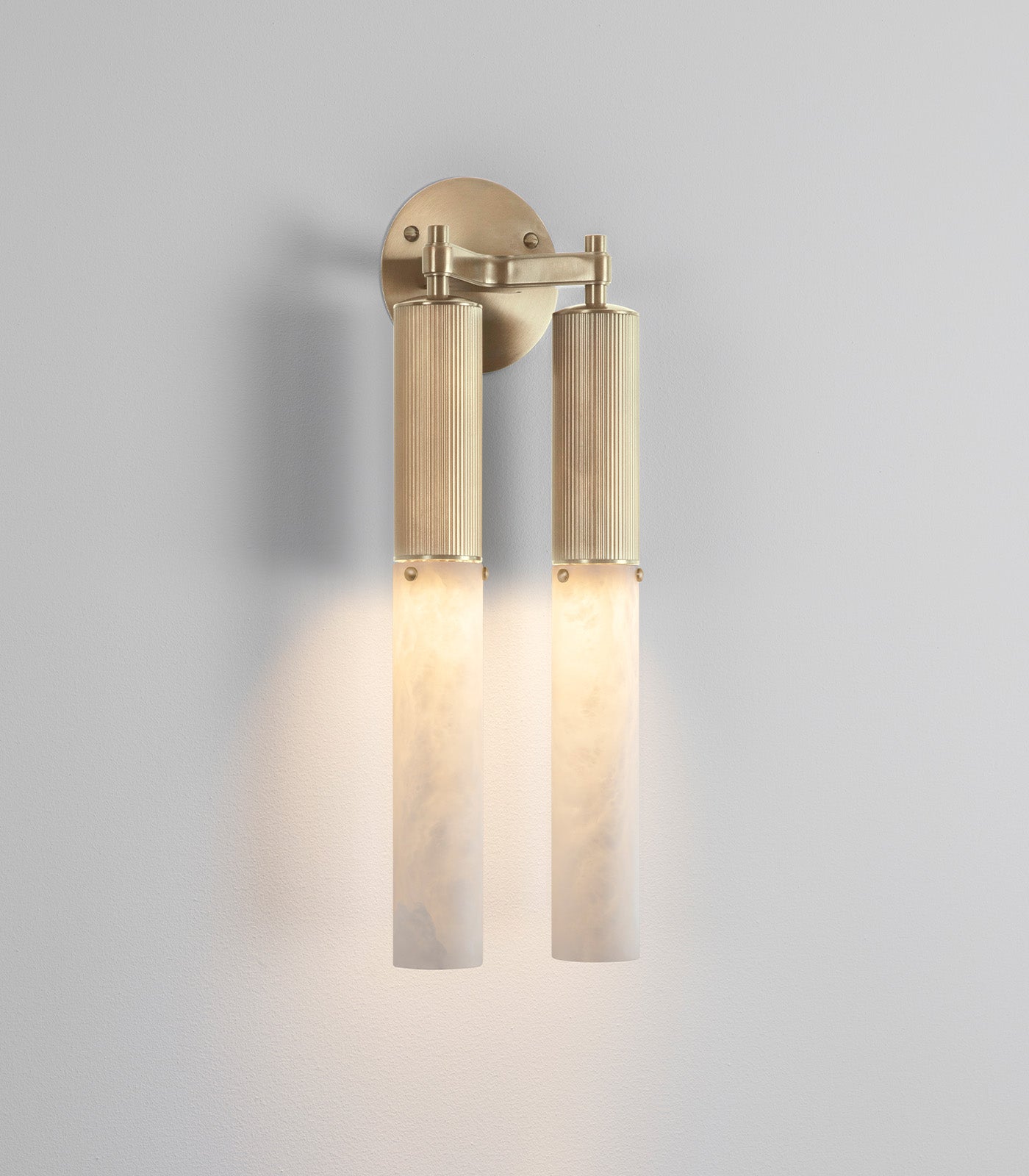 Flume Alabaster Double Wall Light