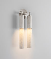 Flume Alabaster Double Wall Light