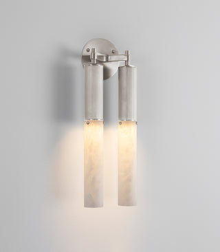 Flume Alabaster Double Wall Light
