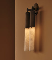 Flume Alabaster Double Wall Light