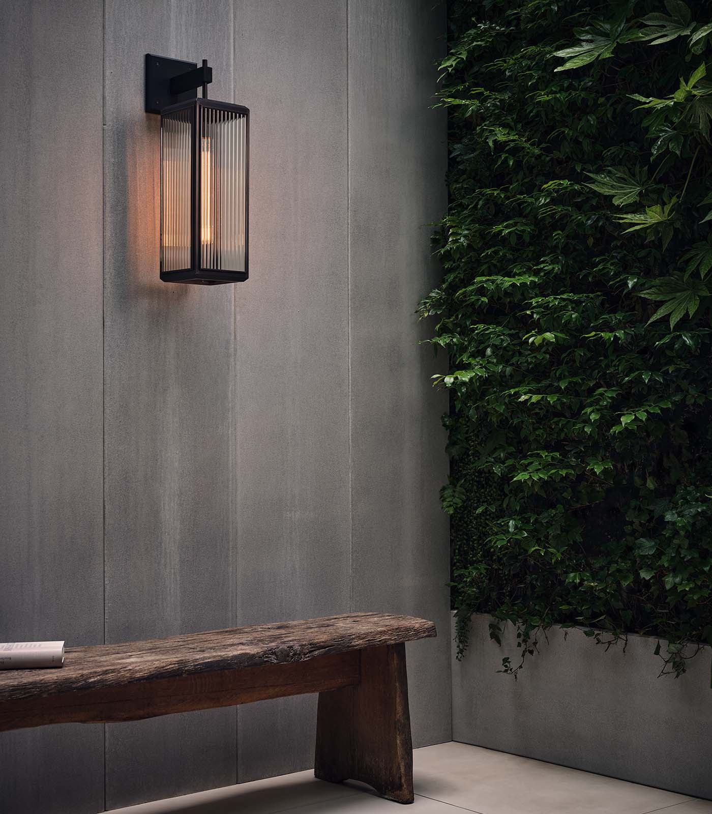 Lilac Reeded Wall Light