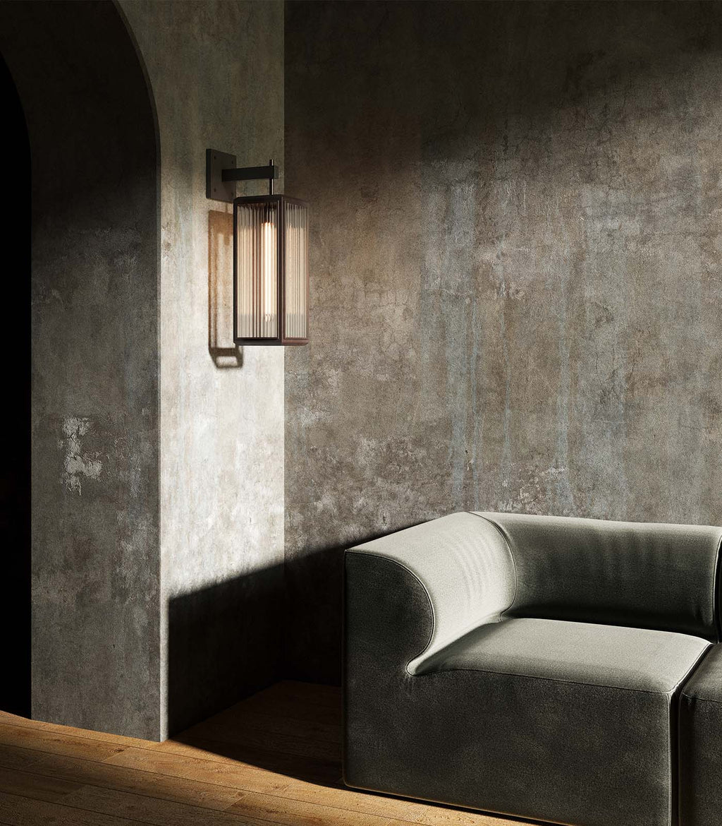 Lilac Reeded Wall Light