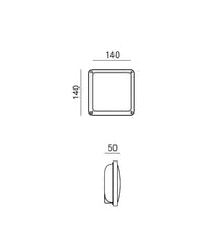 Marina Square Step Wall Light
