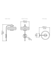 Brushed Brass/Satin Dove / Large - Additional Image