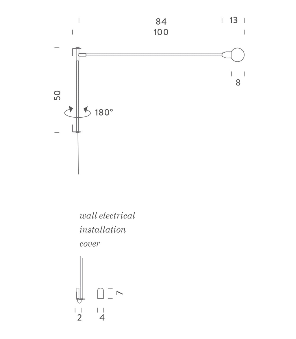 Potence Pivotante Mini Wall Light