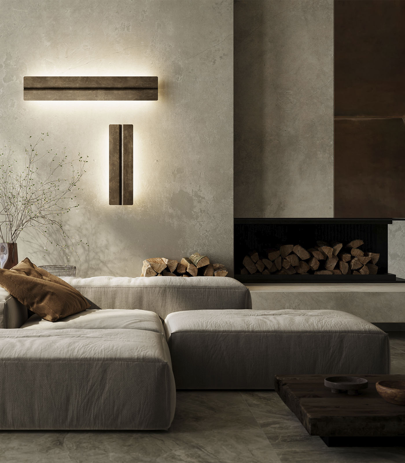 Split Long Wall Light