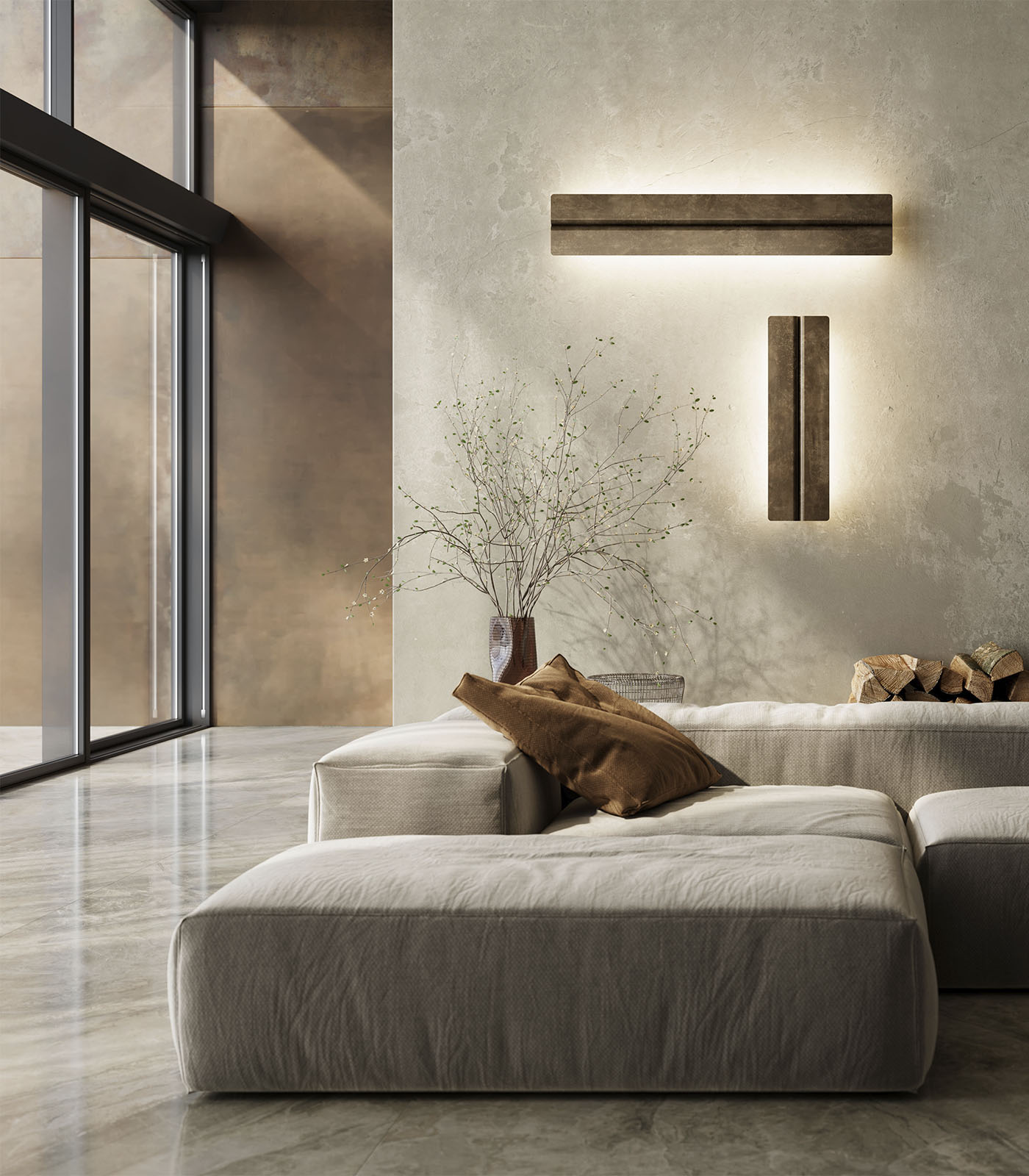 Split Long Wall Light