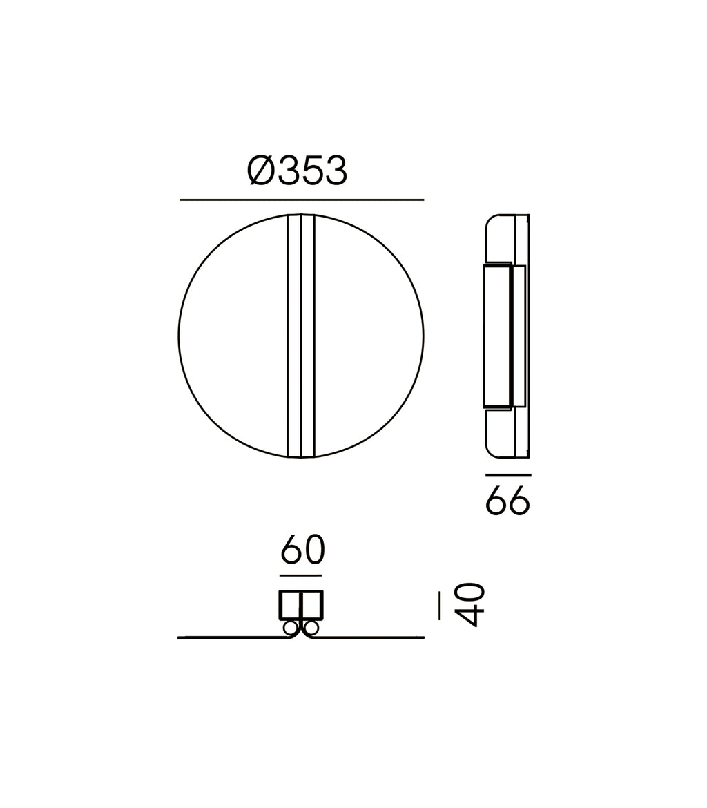 Split Round Wall Light