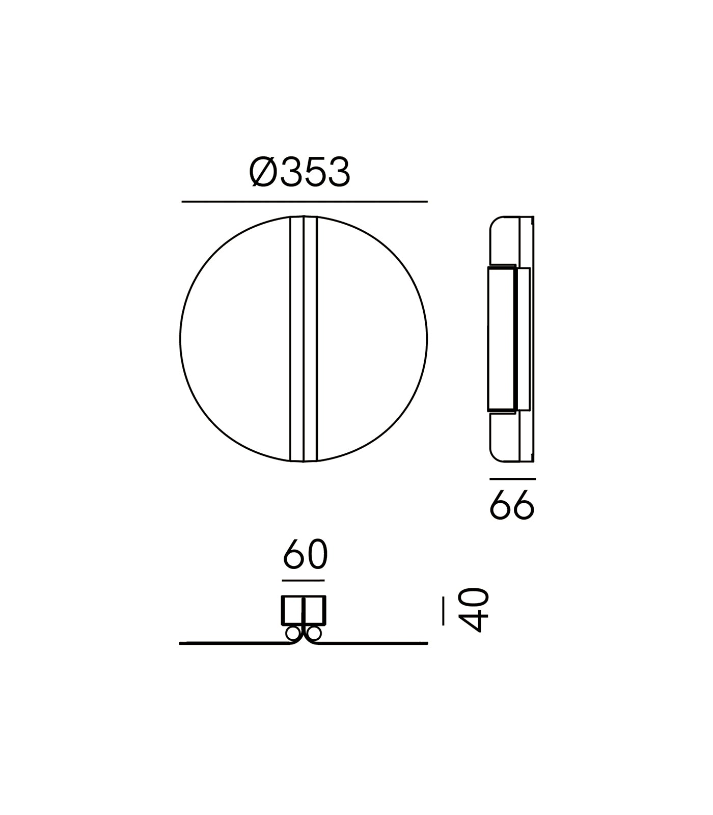 Split Round Wall Light