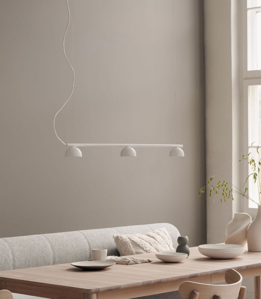 Blush Rail 3lt Pendant Light by Northern