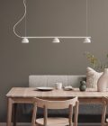 Blush Rail 3lt Pendant Light by Northern