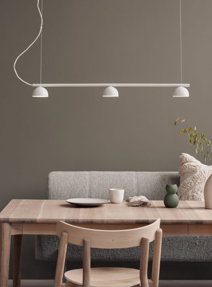 Blush Rail 3lt Pendant Light by Northern