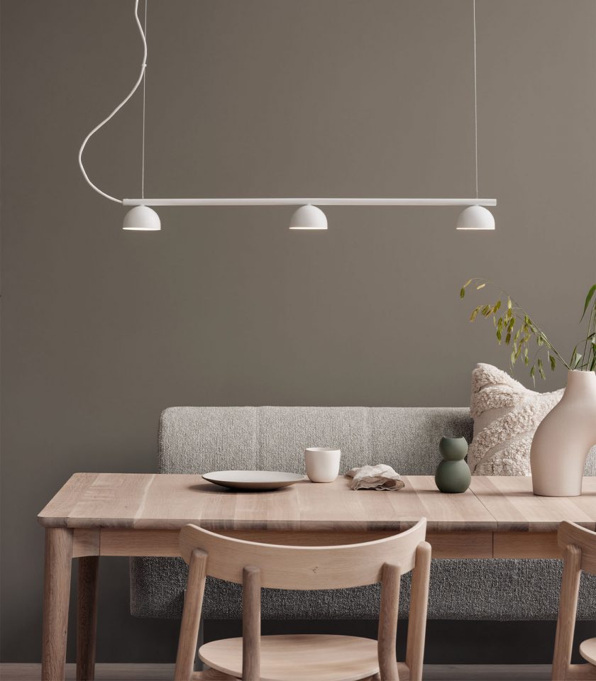 Blush Rail 3lt Pendant Light by Northern