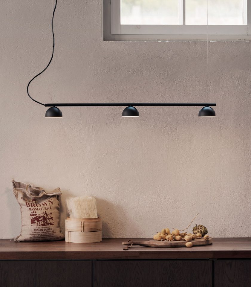 Blush Rail 3lt Pendant Light by Northern