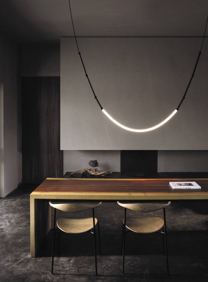 Leda Curve Pendant Light by Karman