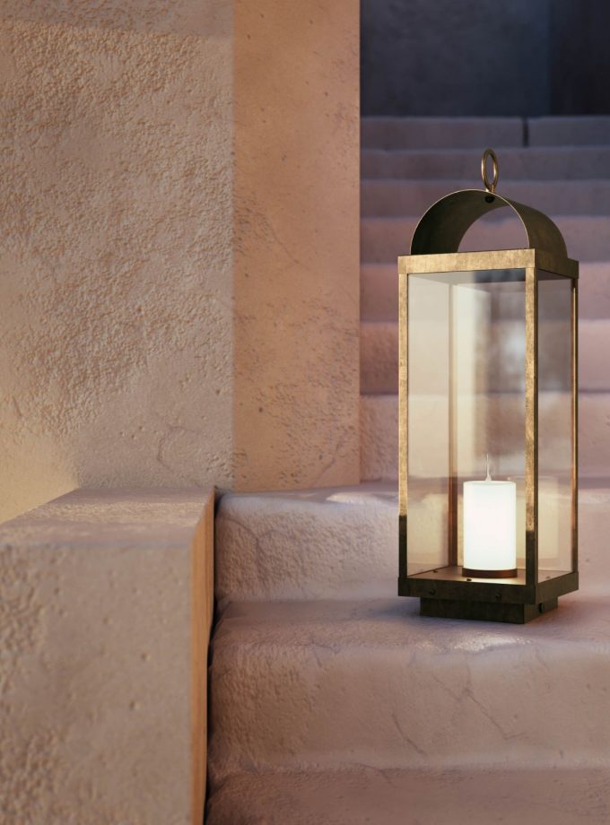 Round Lanterne Outdoor Floor Lamp by Il Fanale