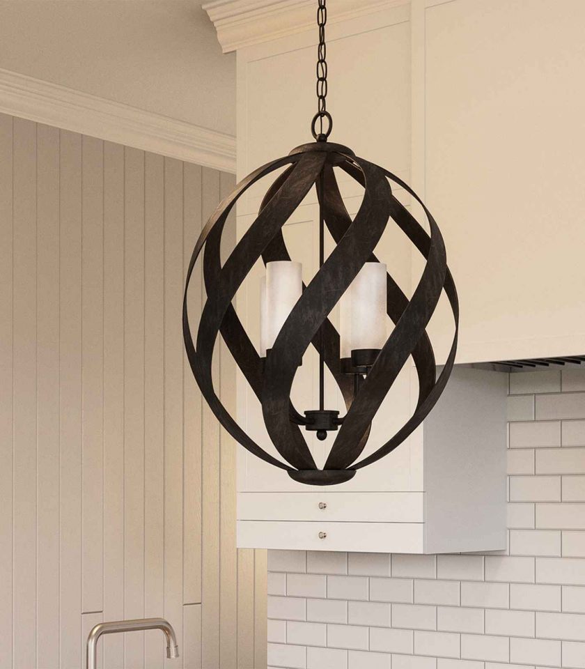 Blacksmith 4lt Pendant Light by Quintiesse