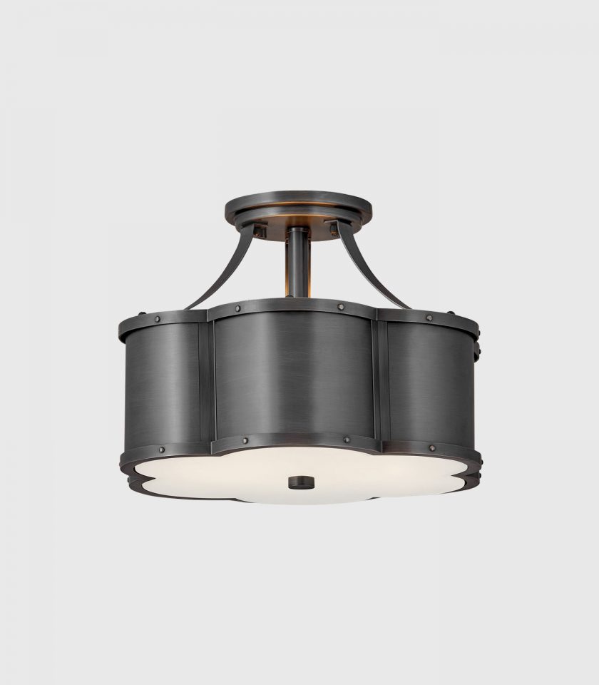 Chance 2lt Semi-Flush Ceiling Light by Quintiesse