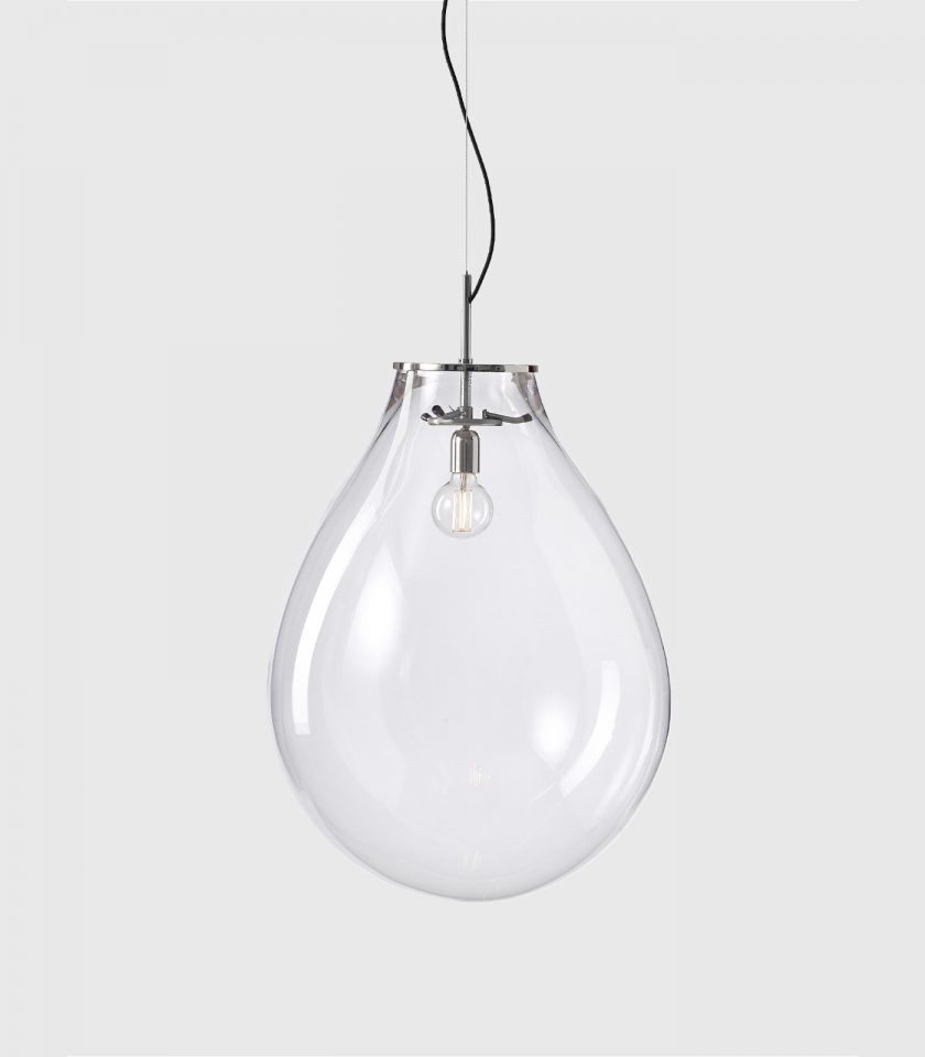 Tim Silver Pendant Light by Bomma