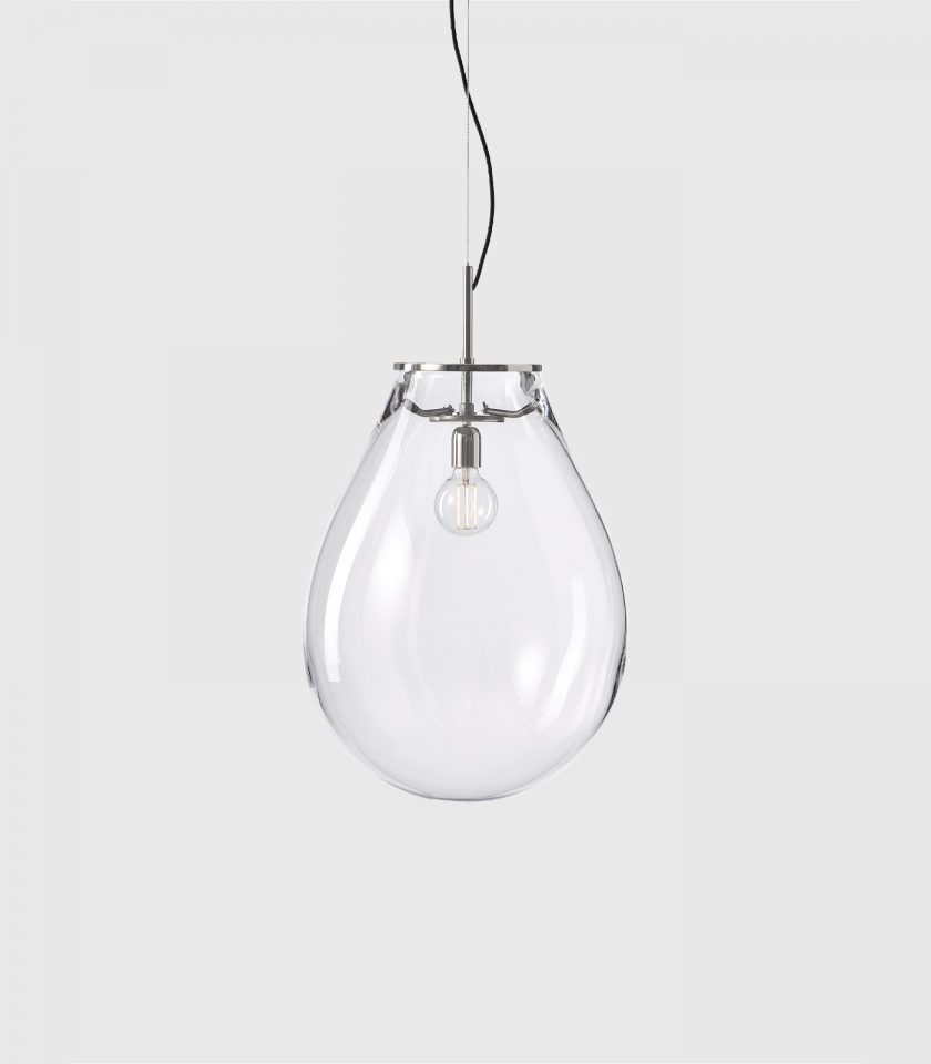 Tim Silver Pendant Light by Bomma